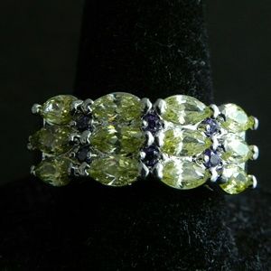 Yellow Sapphire and Amethyst Ring